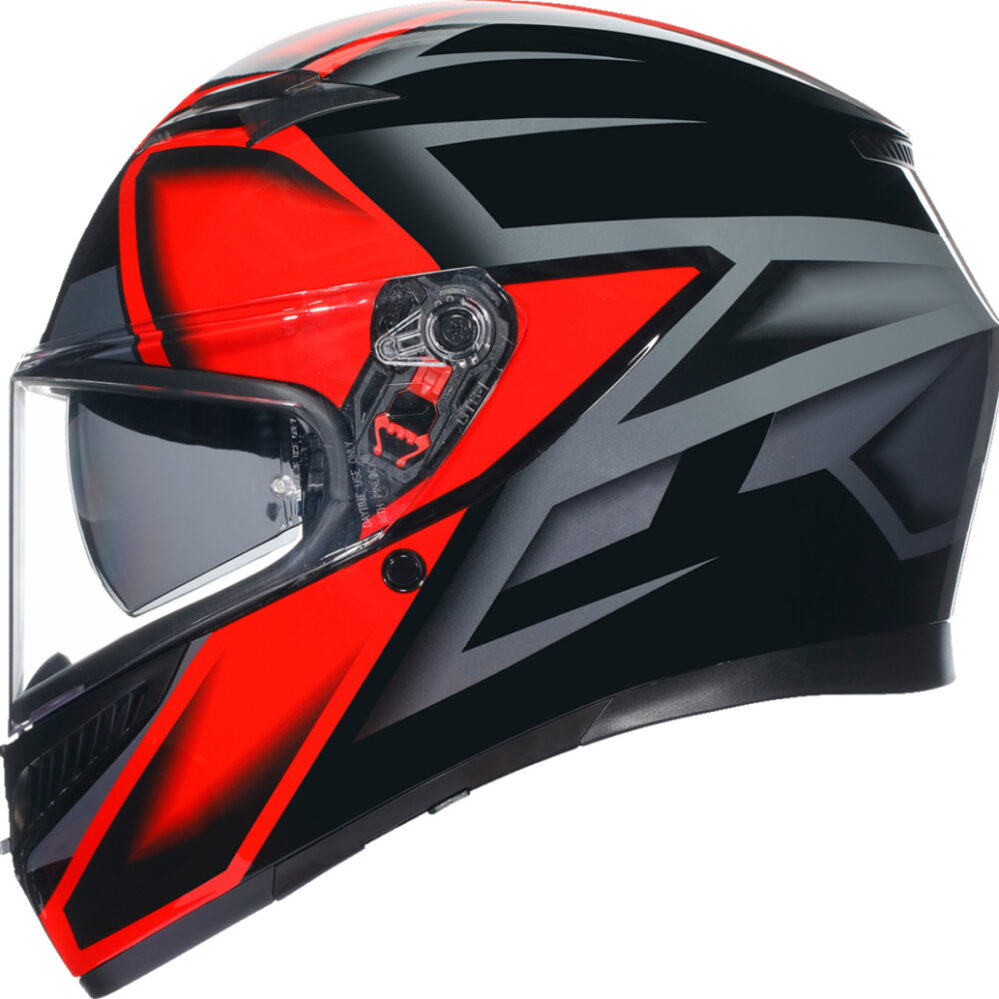 CASCO AGV K3 COMPOUND ROJO NEGRO