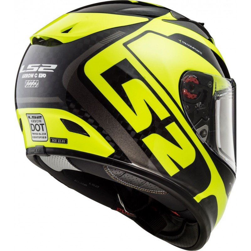 CASCO LS2 ARROW CARBON FURY AMARILLO NEON