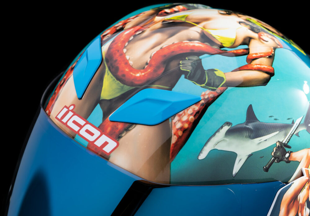 CASCO ICON AIRFLITE PLEASUREDOME AZUL - Imagen 11