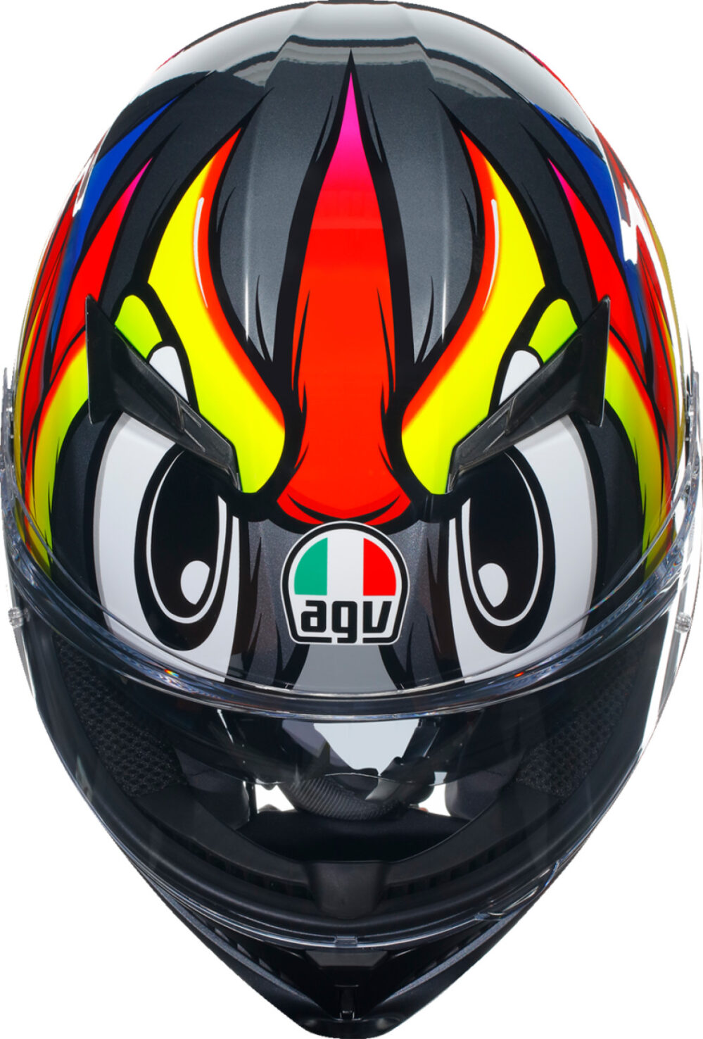 CASCO AGV K3 BIRDY2 GRIS AMARILLO ROJO - Imagen 7