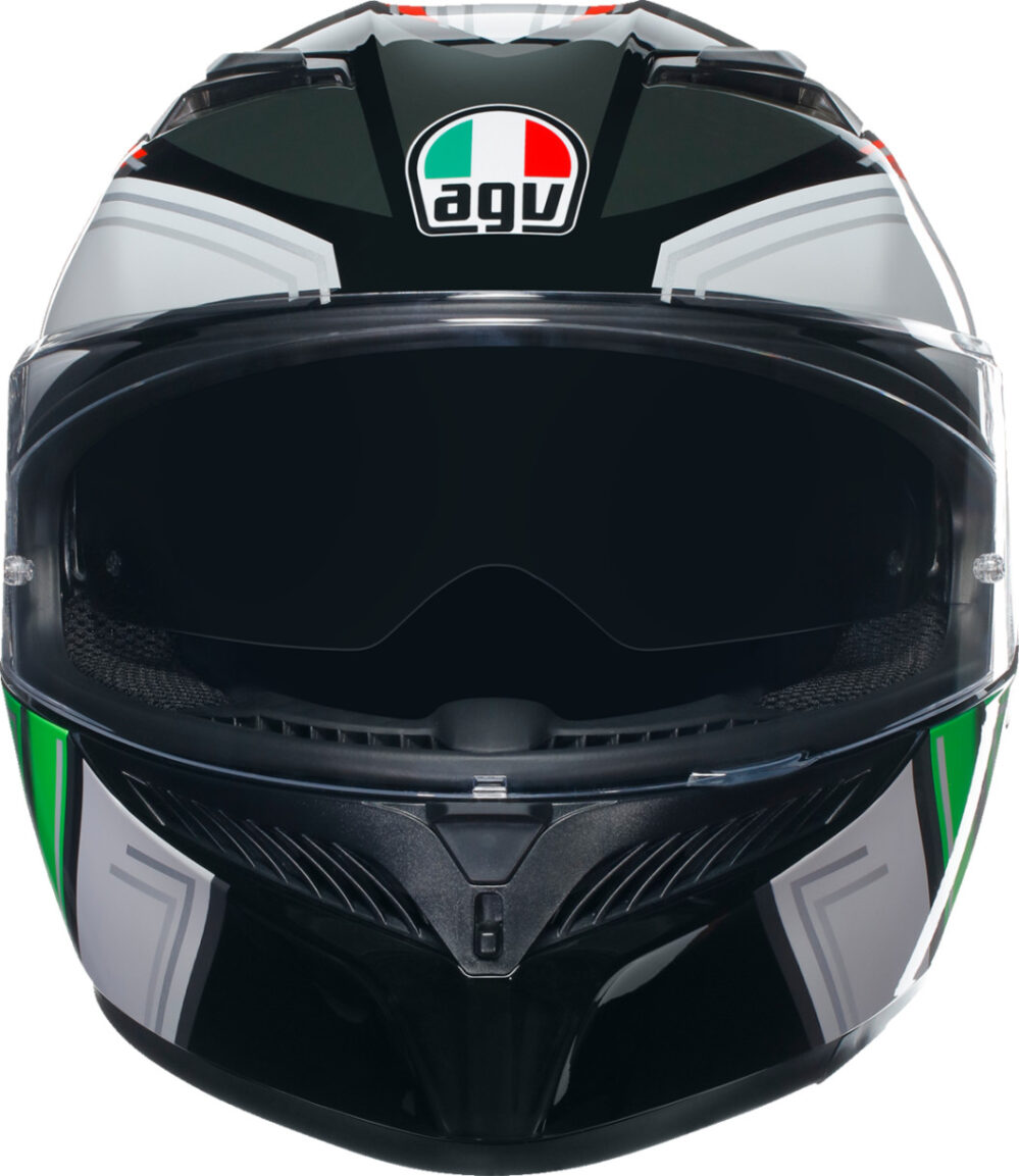 CASCO AGV K3 WING BLANCO ROJO VERDE - Imagen 4