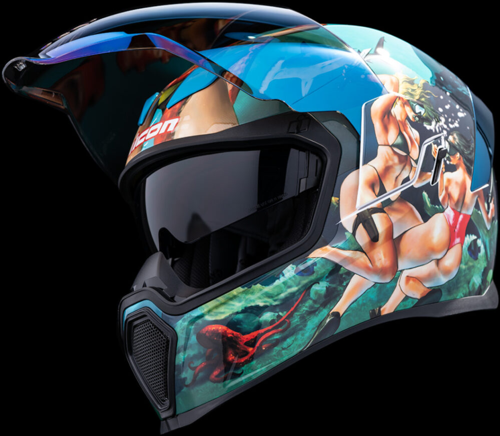 CASCO ICON AIRFLITE PLEASUREDOME AZUL - Imagen 9