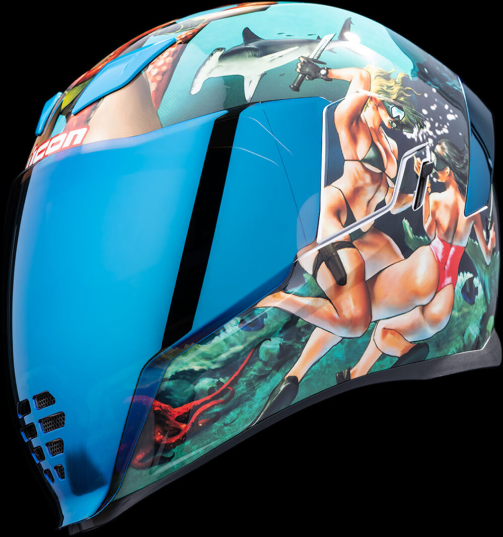 CASCO ICON AIRFLITE PLEASUREDOME AZUL - Imagen 8