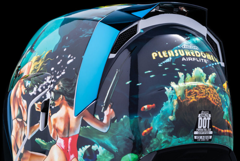 CASCO ICON AIRFLITE PLEASUREDOME AZUL - Imagen 7