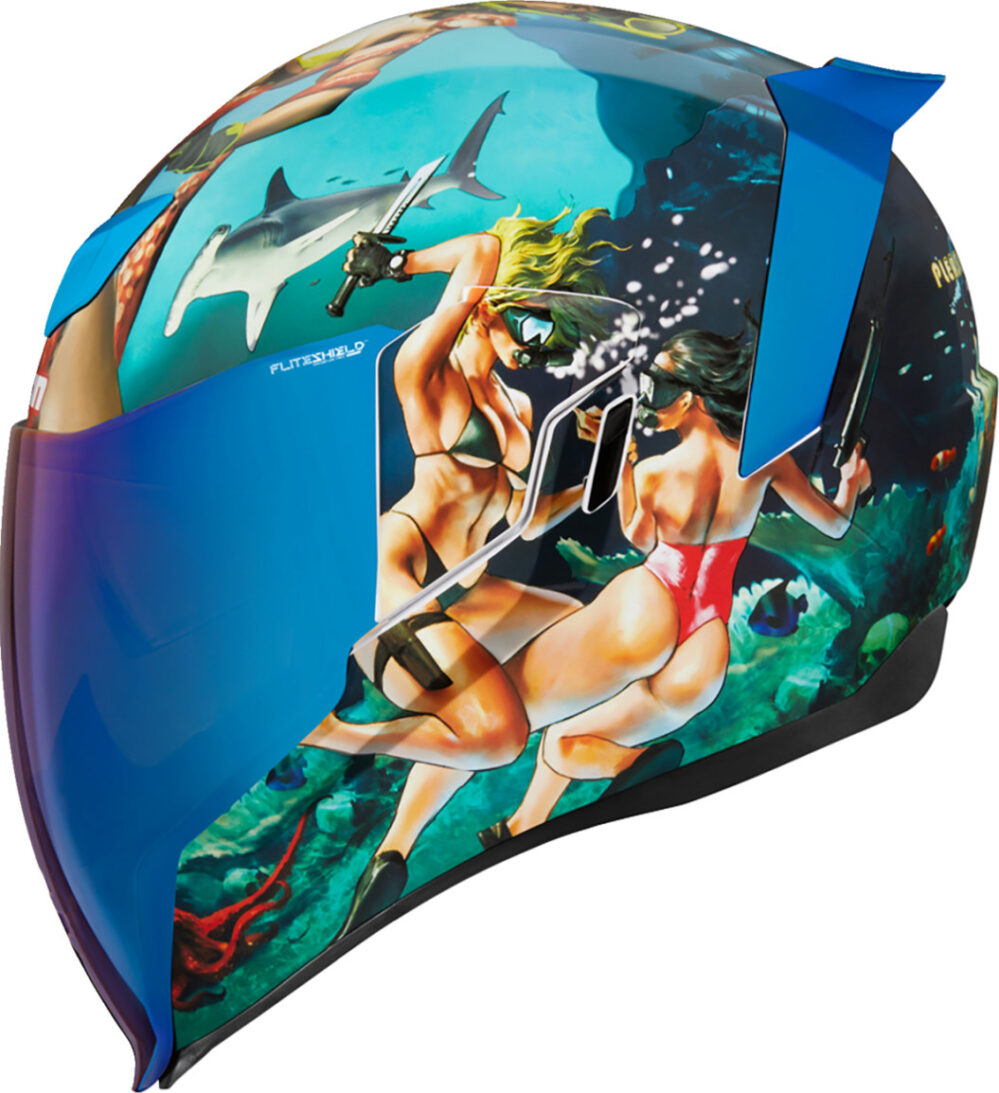 CASCO ICON AIRFLITE PLEASUREDOME AZUL - Imagen 6