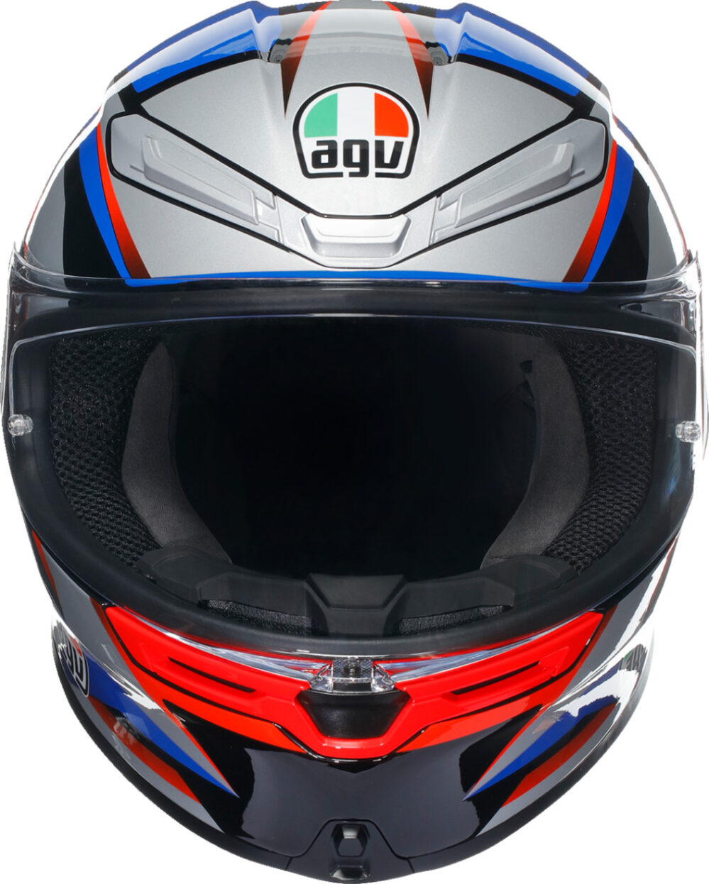 CASCO AGV K6S SLASHCUT NEGRO AZUL ROJO - Imagen 5