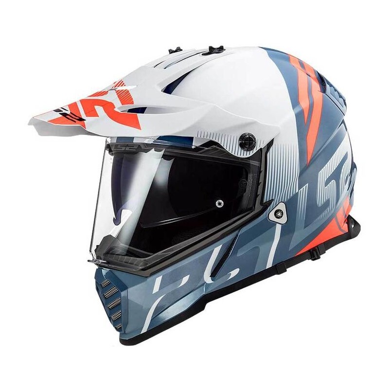 CASCO LS2 BLAZE SPRINT BLANCO ROJO GRIS