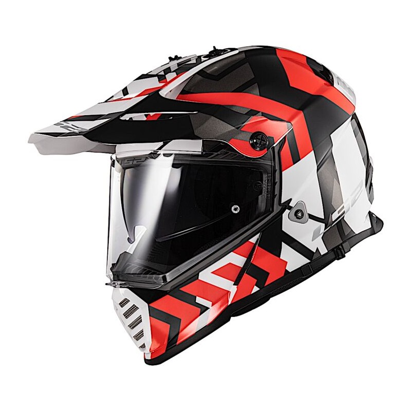 CASCO LS2 BLAZE XTREME ROJO NEGRO BLANCO