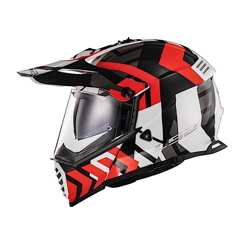 CASCO LS2 BLAZE XTREME ROJO NEGRO BLANCO