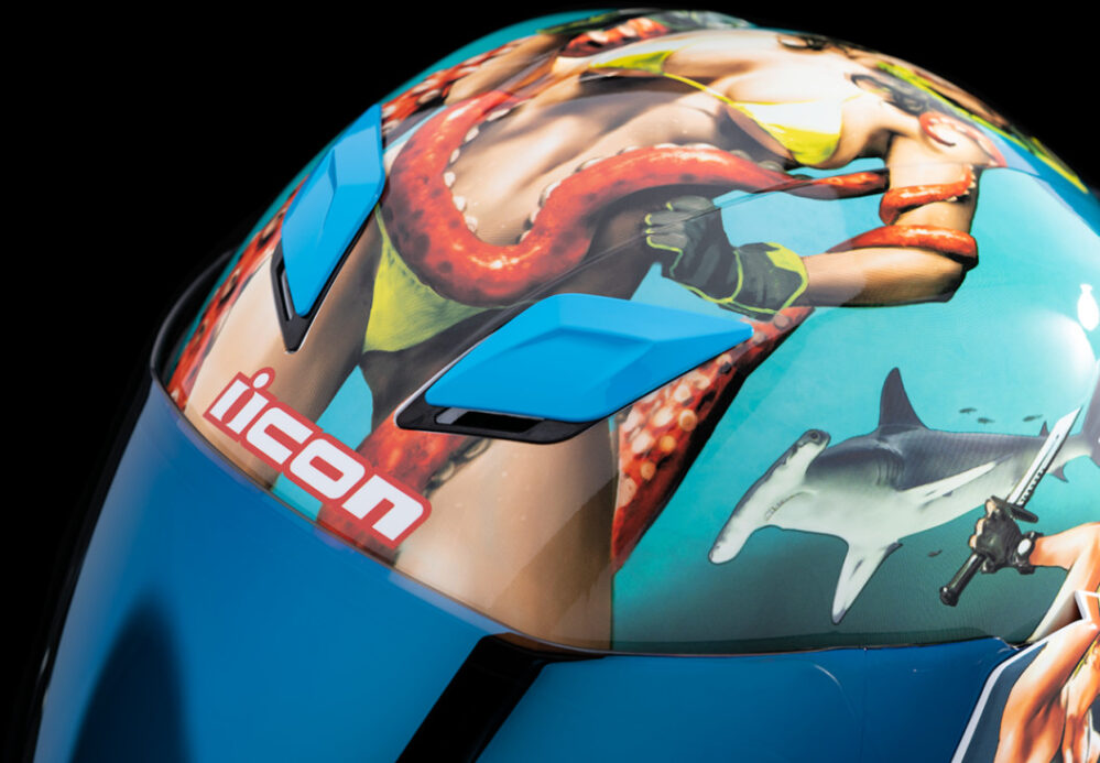 CASCO ICON AIRFLITE PLEASUREDOME AZUL - Imagen 4