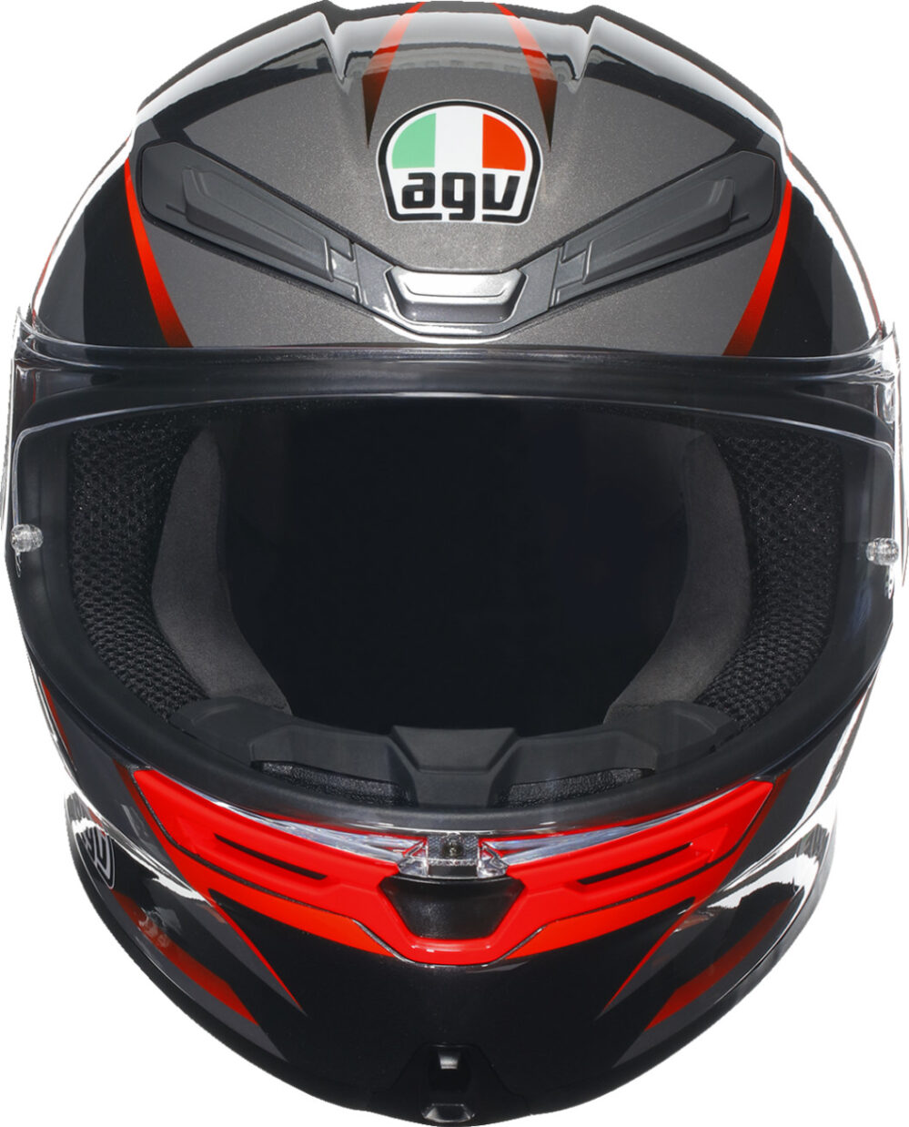 CASCO AGV K6S SLASHCUT NEGRO GRIS ROJO - Imagen 5