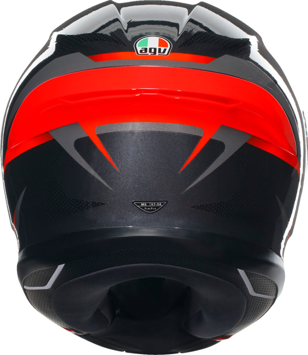 CASCO AGV K6S SLASHCUT NEGRO GRIS ROJO - Imagen 3