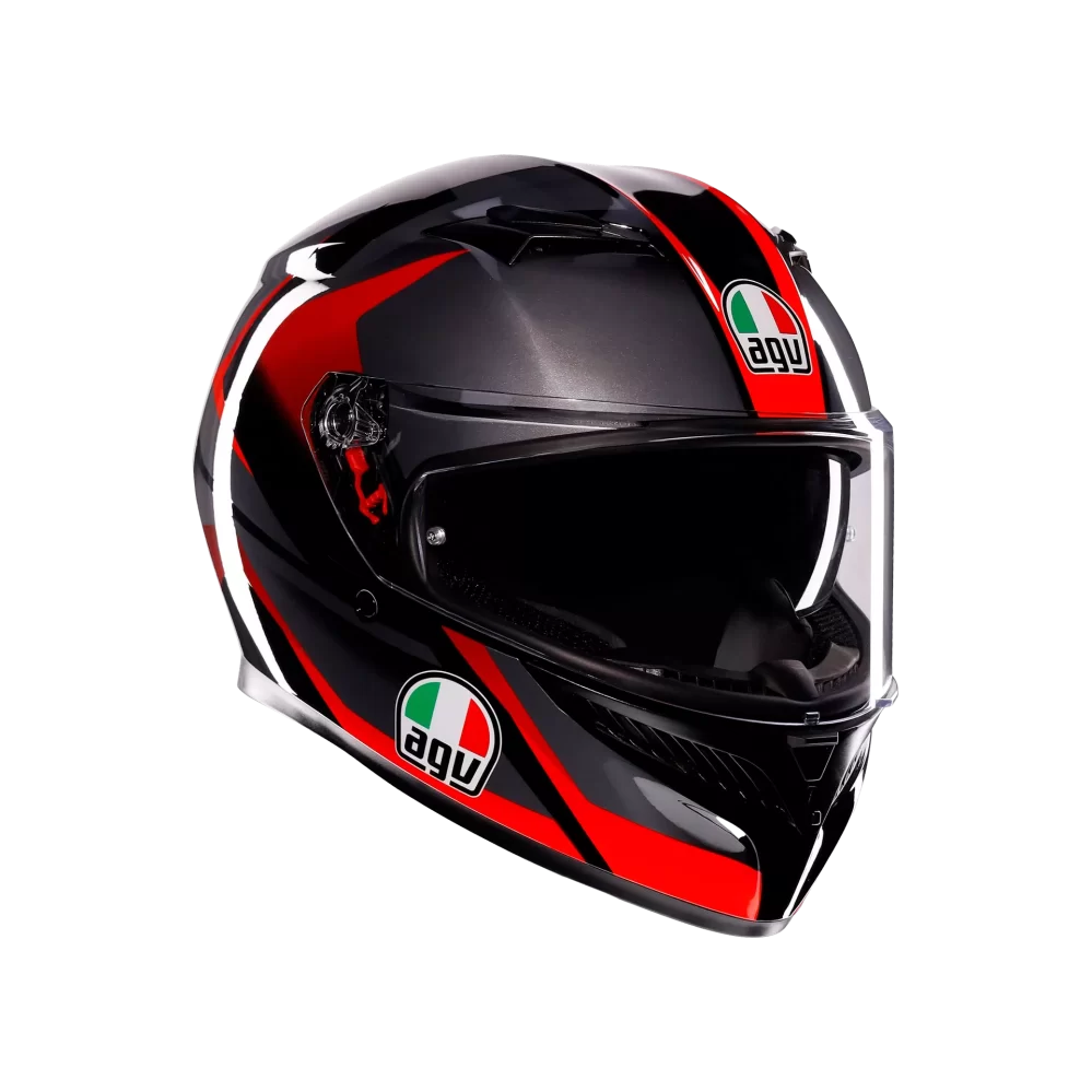 CASCO AGV K3 STRIGA BLACK/GREY/RED