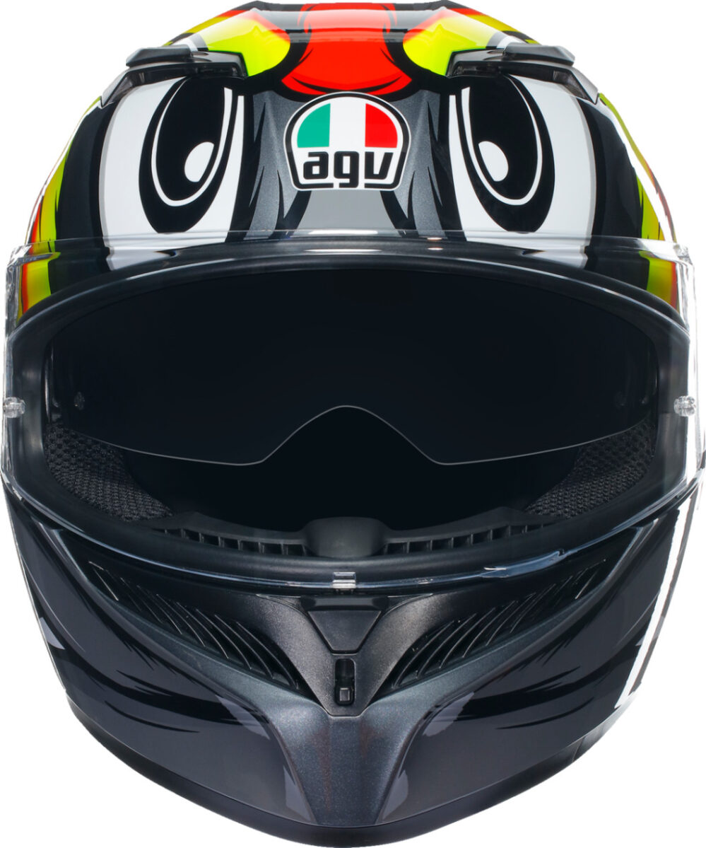 CASCO AGV K3 BIRDY2 GRIS AMARILLO ROJO - Imagen 4