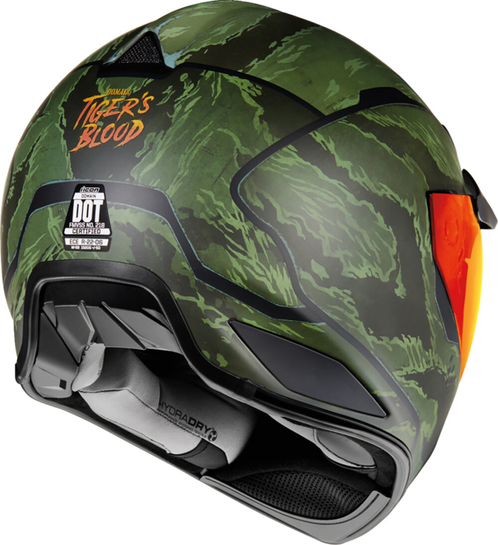 CASCO ICON DOMAIN TIGERBLOOD VERDE - Imagen 4