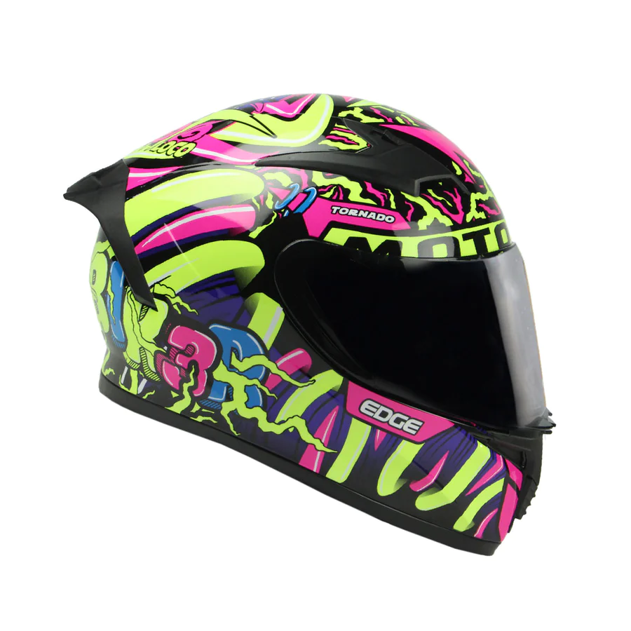 CASCO EDGE DENVER MOTOLOCO VERDE NEON