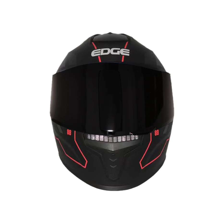 CASCO EDGE FRANKIE MASTER88  NEGRO ROJO MATE