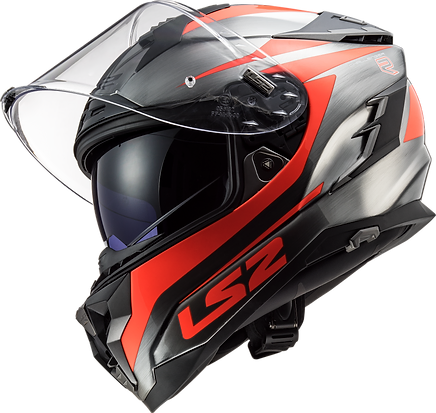 CASCO LS2 CHALLENGER GT EVO CANNON JEANS BRILLO NARANJA FLUORESCENTE