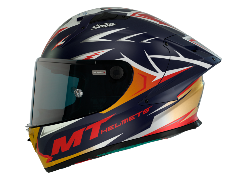 CASCO MT KRE+ CARBON ACOSTA A37 AZUL MATE - Imagen 2