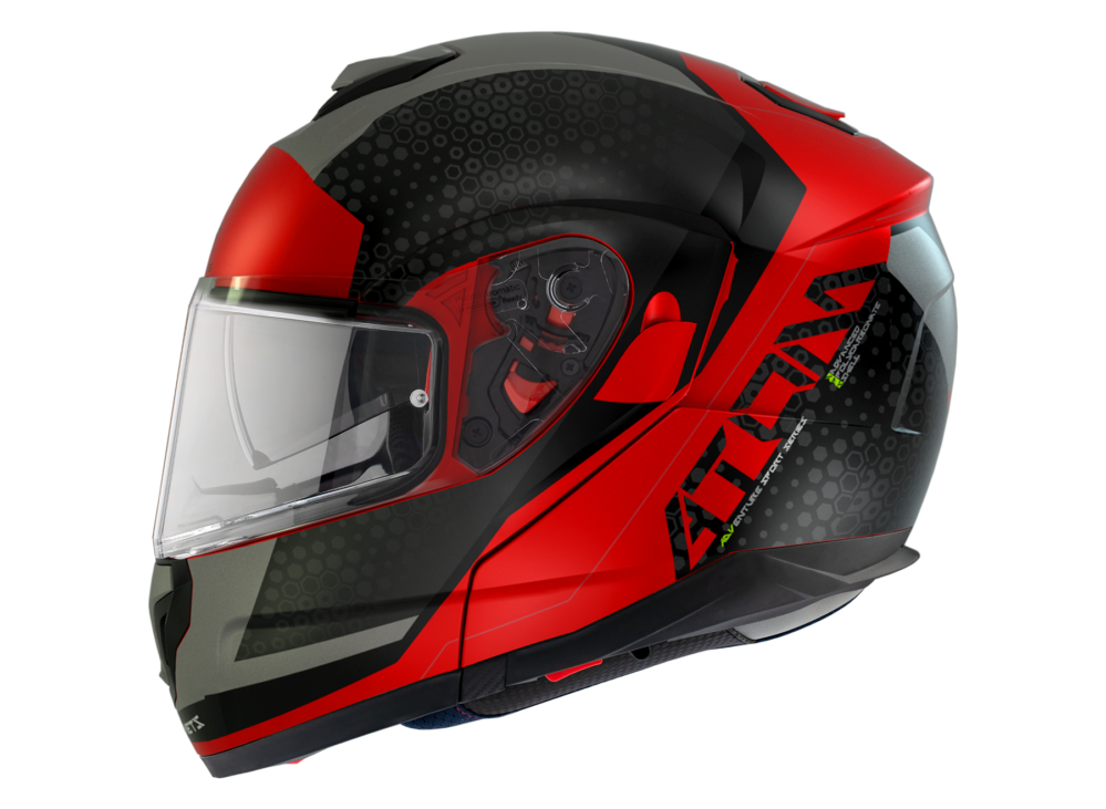 CASCO MT ATOM SV ADVENTURE A5 ROJO MATE - Imagen 2