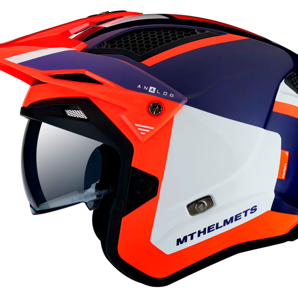 CASCO MT DISTRICT SV S ANALOG D5 ROJO PERLA FLUOR BRILLO