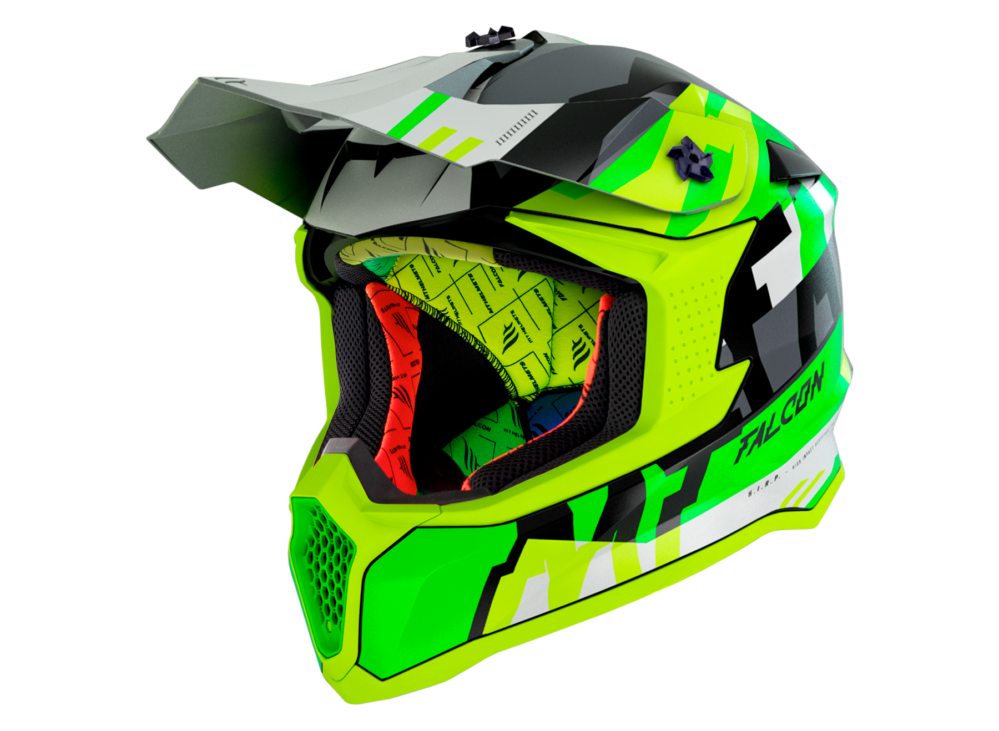 CASCO MT FALCON ARYA A4 AMARILLO FLUOR PERLA BRILLO