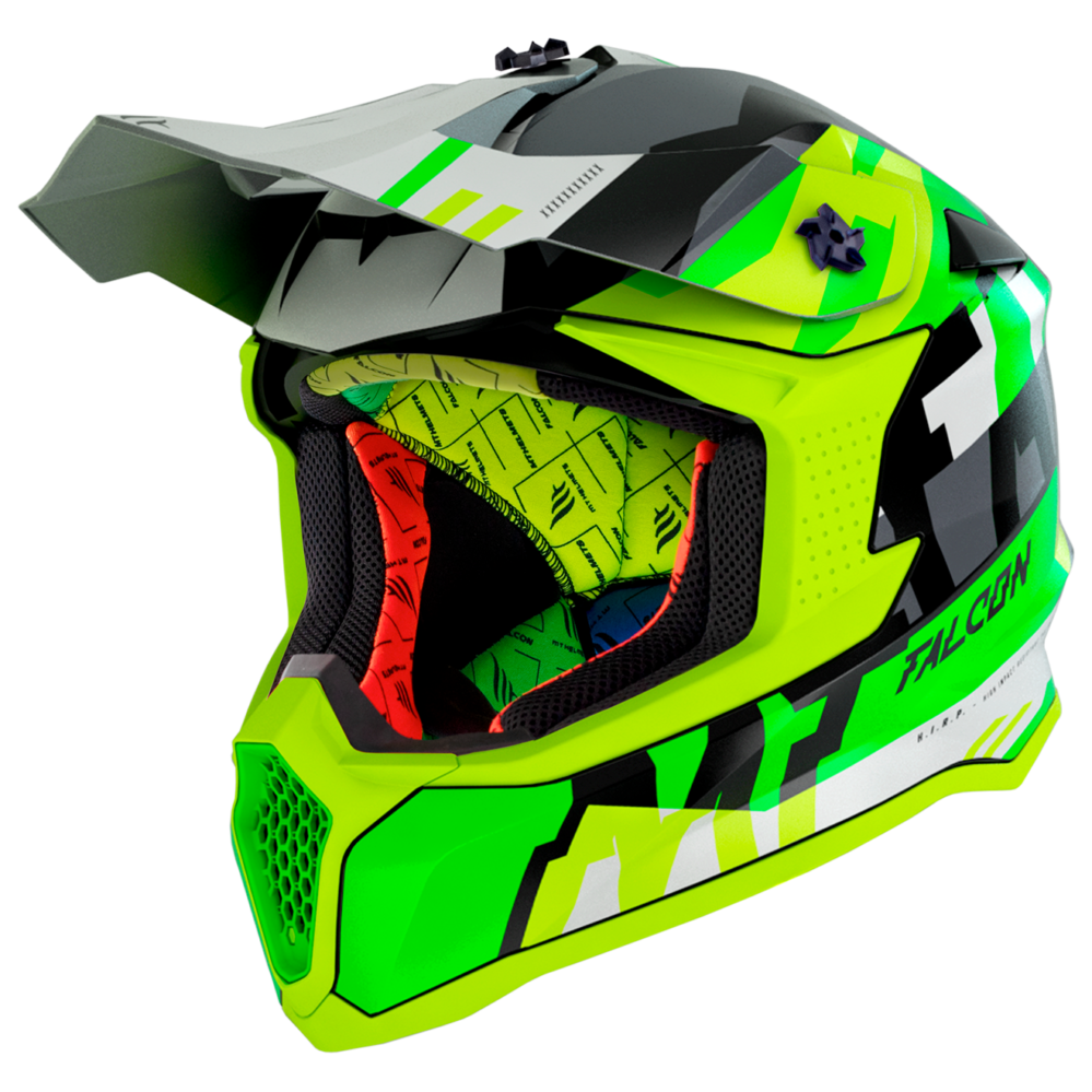 CASCO MT FALCON ARYA A4 AMARILLO FLUOR PERLA BRILLO