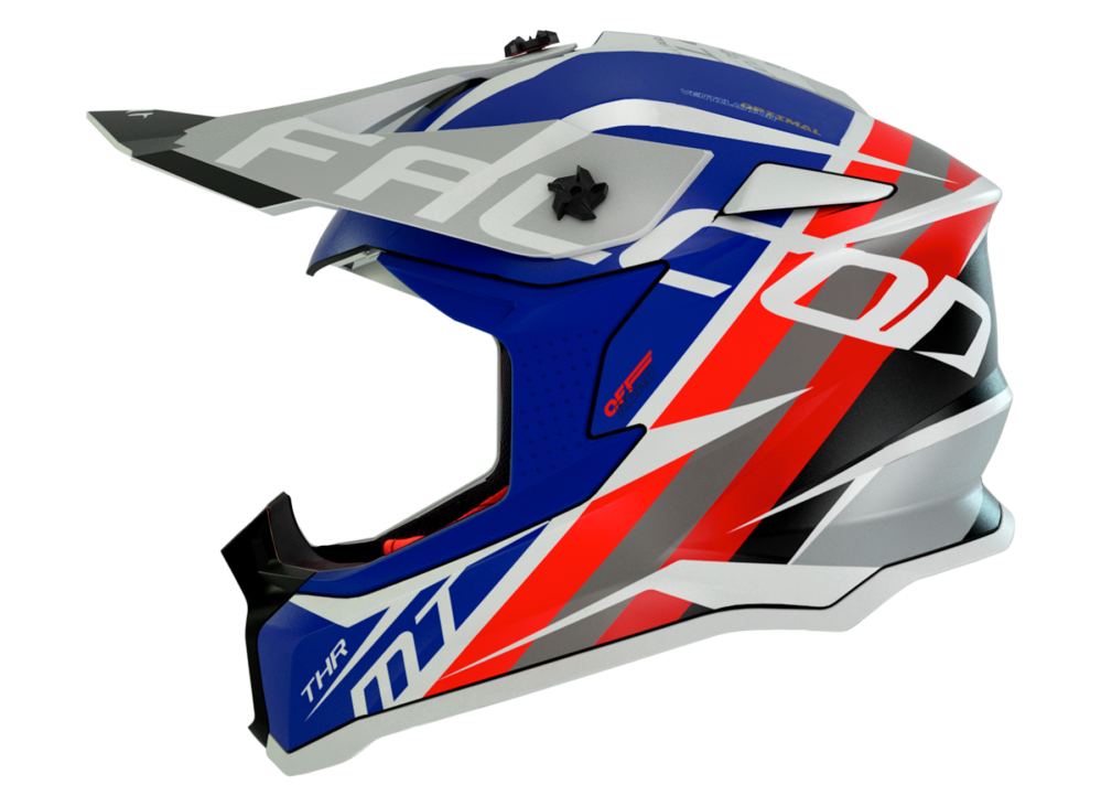 CASCO MT FALCON THR A7 AZUL PERLA BRILLO - Imagen 2