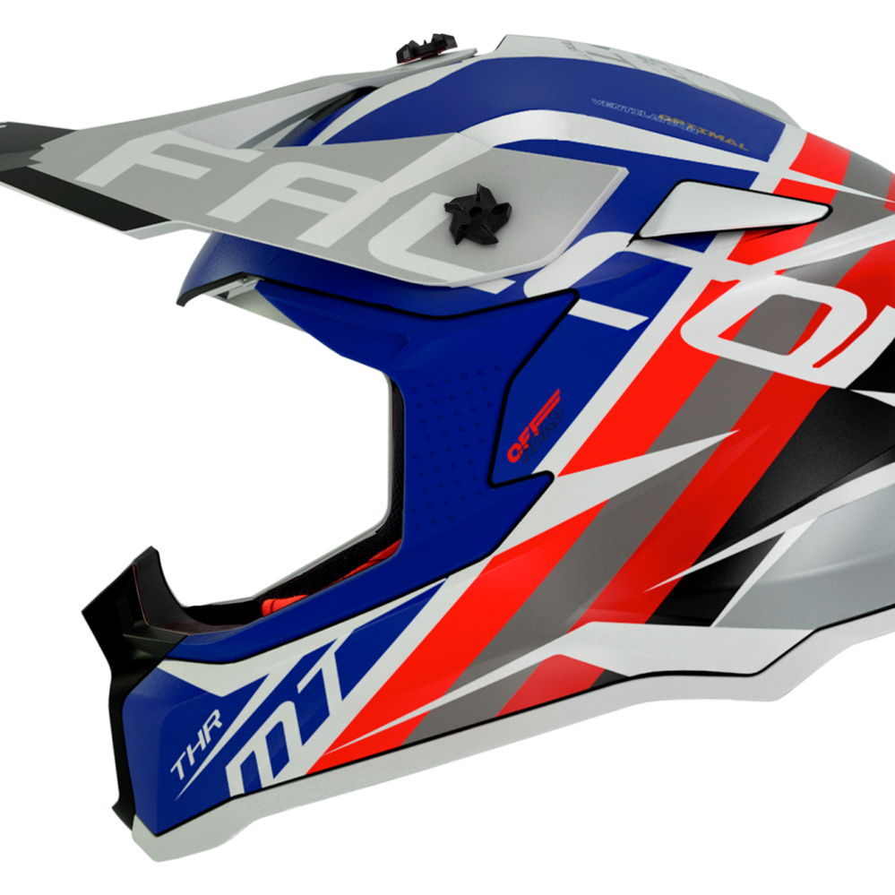 CASCO MT FALCON THR A7 AZUL PERLA BRILLO