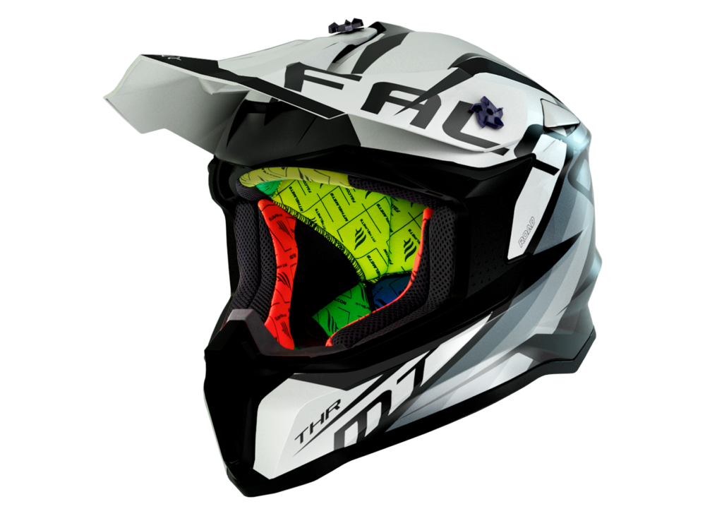 CASCO MT FALCON THR B2 GRIS BRILLO