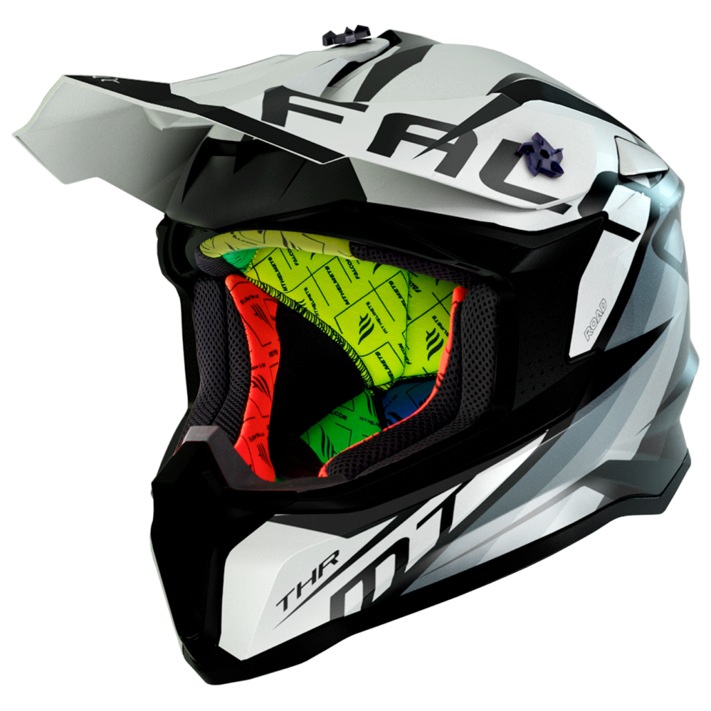 CASCO MT FALCON THR B2 GRIS BRILLO