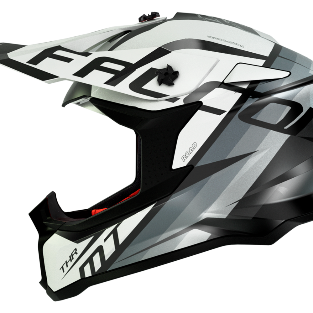 CASCO MT FALCON THR B2 GRIS BRILLO