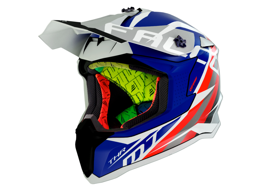 CASCO MT FALCON THR A7 AZUL PERLA BRILLO