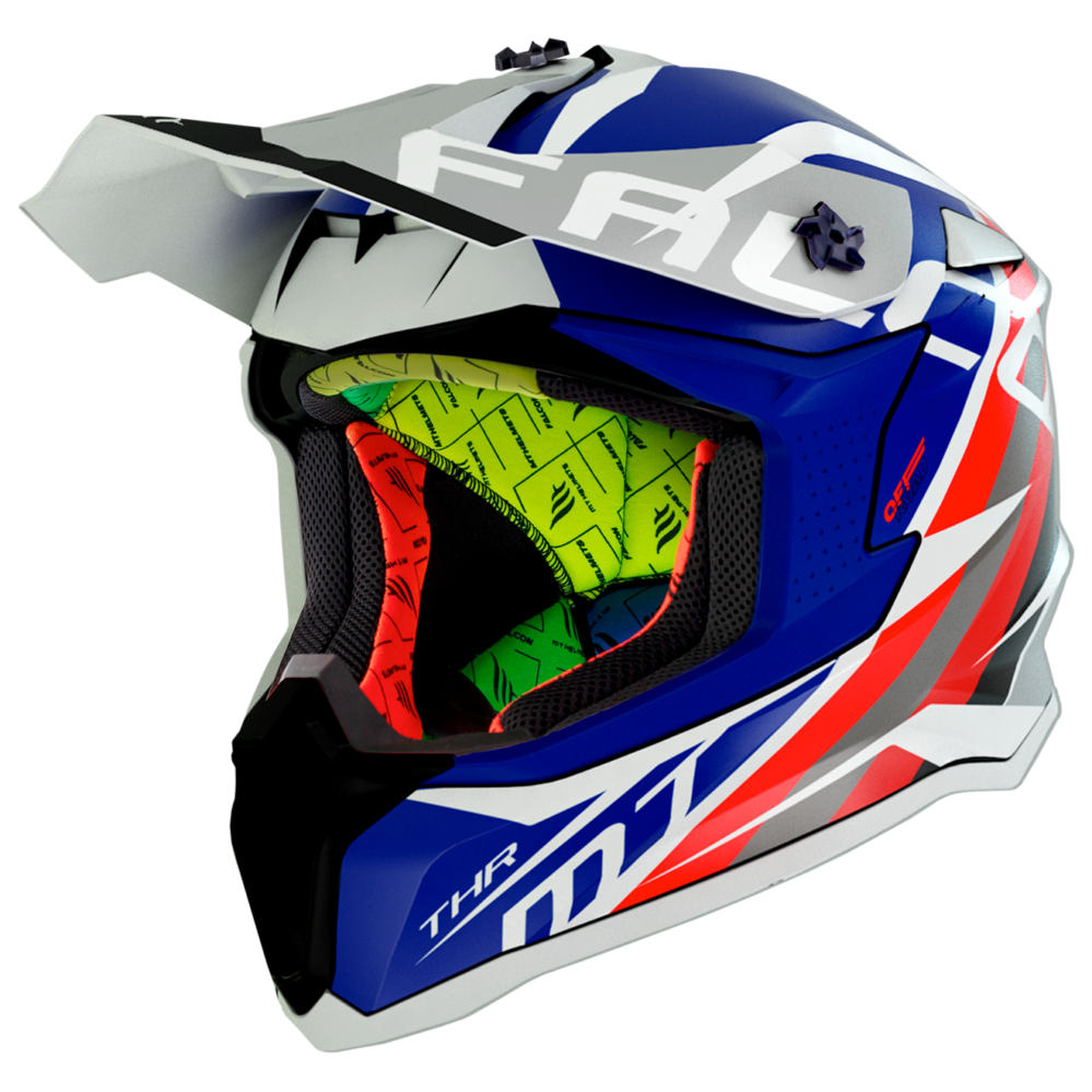 CASCO MT FALCON THR A7 AZUL PERLA BRILLO