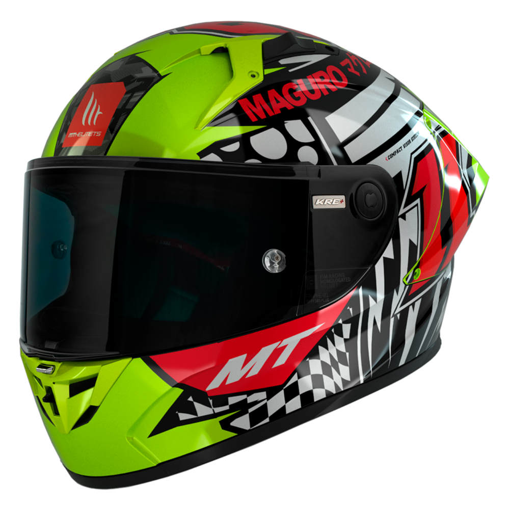 CASCO MT KRE+ CARBON SERGIO GARCIA A3 AMARILLO FLUOR PERLA MATE