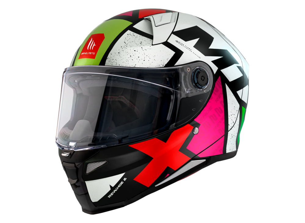 CASCO MT REVENGE 2 S LIGHT C0 BLANCO PERLA BRILLO