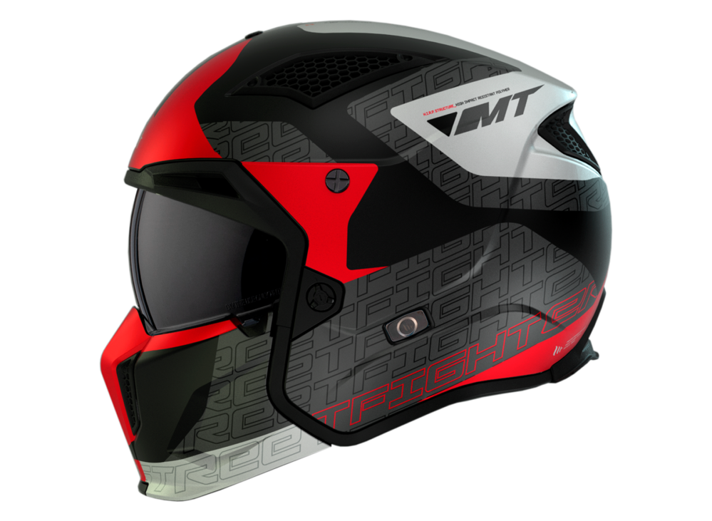 CASCO MT STREETFIGHTER SV S TOTEM B15 ROJO PERLA MATE - Imagen 2