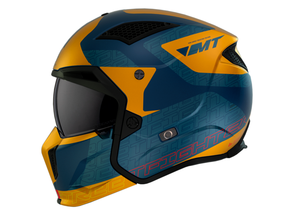 CASCO MT STREETFIGHTER SV S TOTEM C3 AMARILLO MATE - Imagen 2