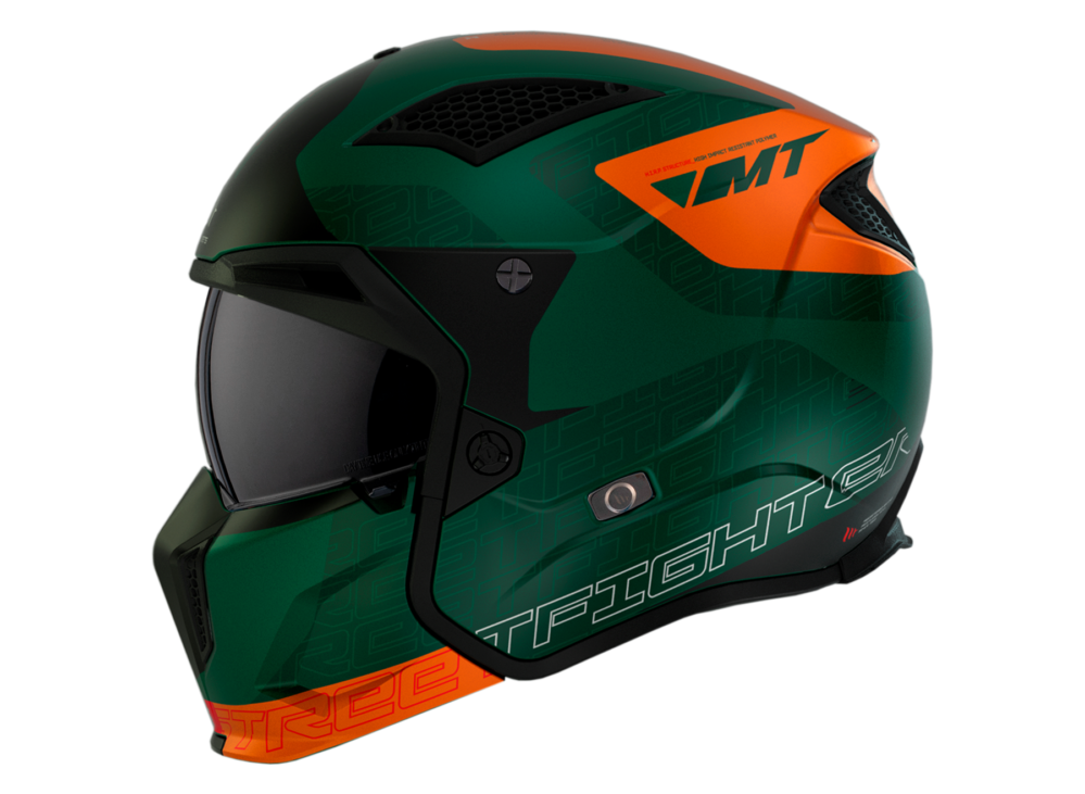 CASCO MT STREETFIGHTER SV S TOTEM C6 VERDE MATE - Imagen 2