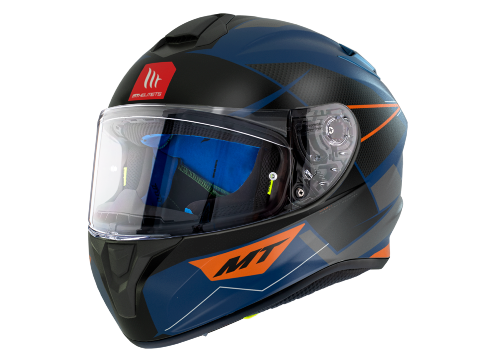 CASCO MT TARGO PODIUM D7 AZUL BRILLO