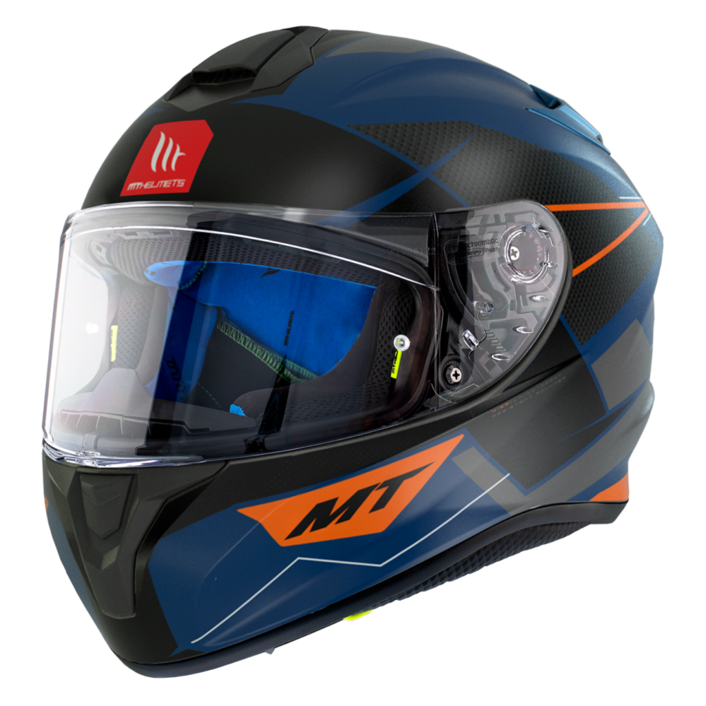 CASCO MT TARGO PODIUM D7 AZUL BRILLO