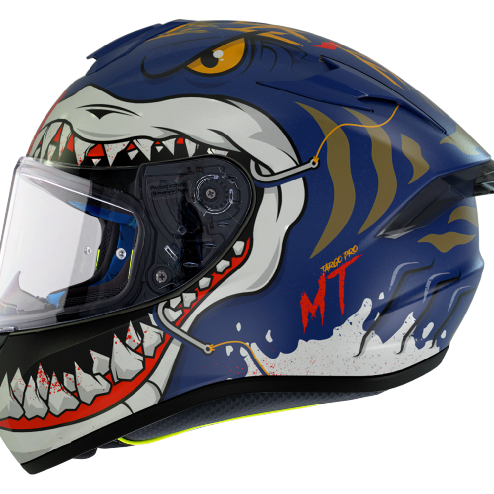 CASCO MT TARGO PRO SHARKY B7 AZUL MATE