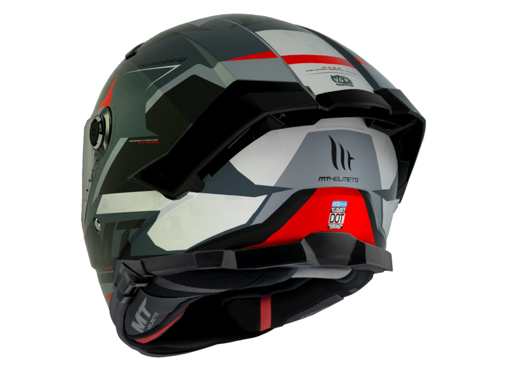 CASCO MT THUNDER 4 SV EXEO B5 ROJO PERLA BRILLO - Imagen 4