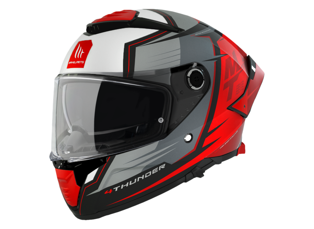 CASCO MT THUNDER 4 SV PENTAL B5 ROJO BRILLO