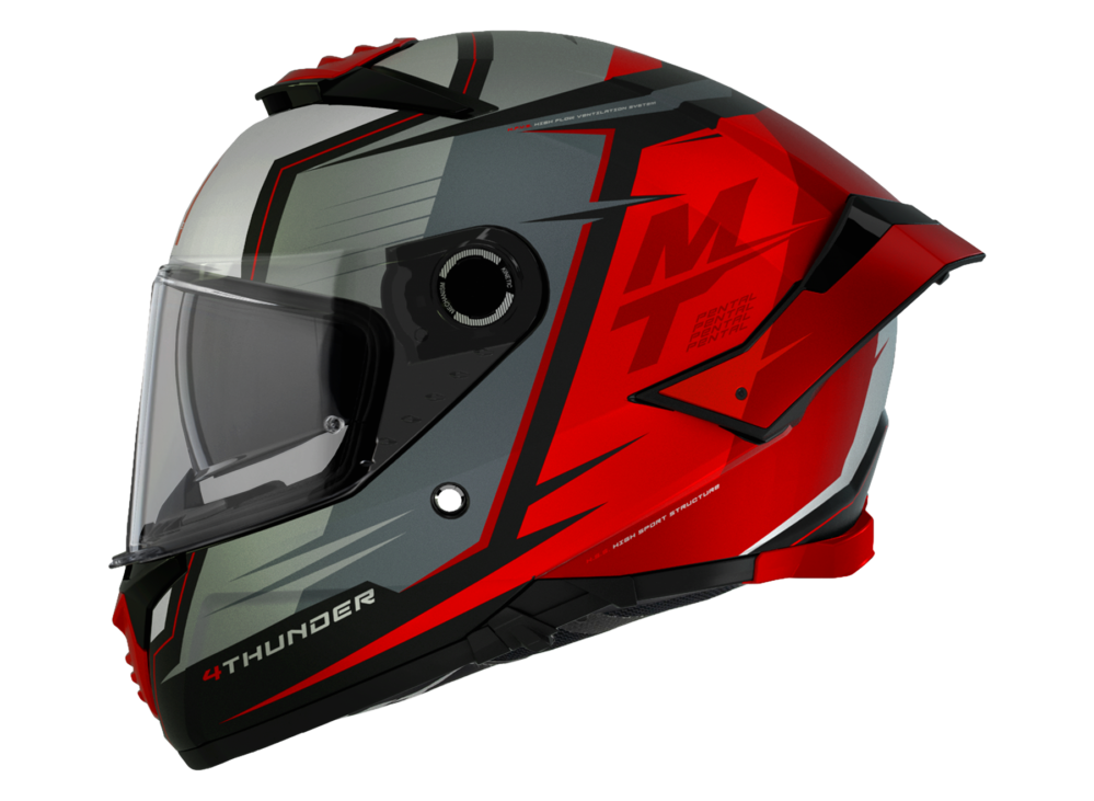 CASCO MT THUNDER 4 SV PENTAL B5 ROJO BRILLO - Imagen 2