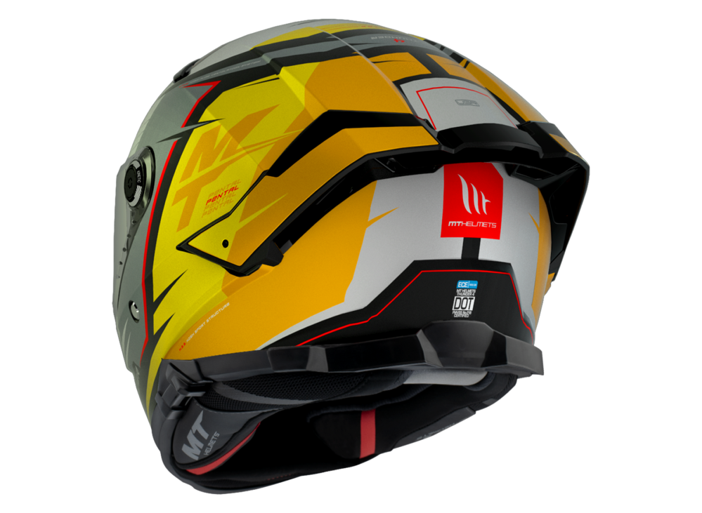 CASCO MT THUNDER 4 SV PENTAL B3 AMARILLO BRILLO - Imagen 4