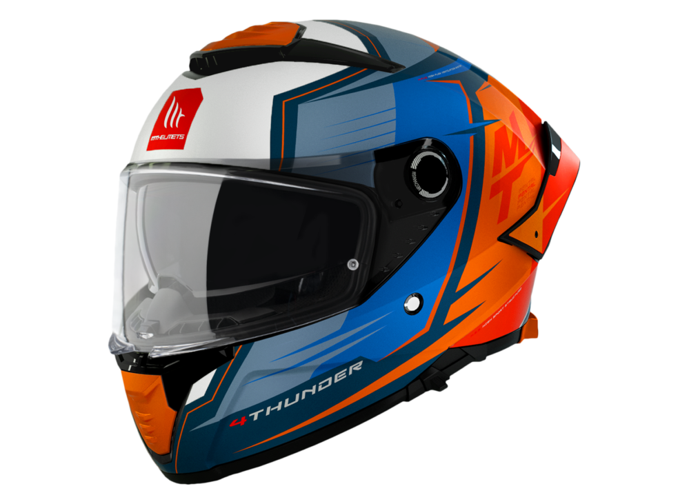 CASCO MT THUNDER 4 SV PENTAL B4 NARANJA BRILLO