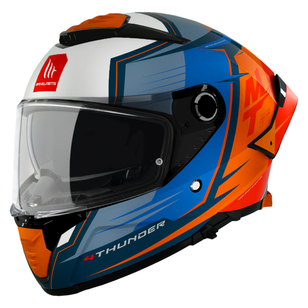 CASCO MT THUNDER 4 SV PENTAL B4 NARANJA BRILLO