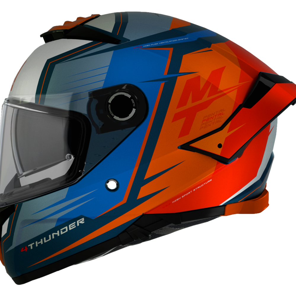 CASCO MT THUNDER 4 SV PENTAL B4 NARANJA BRILLO