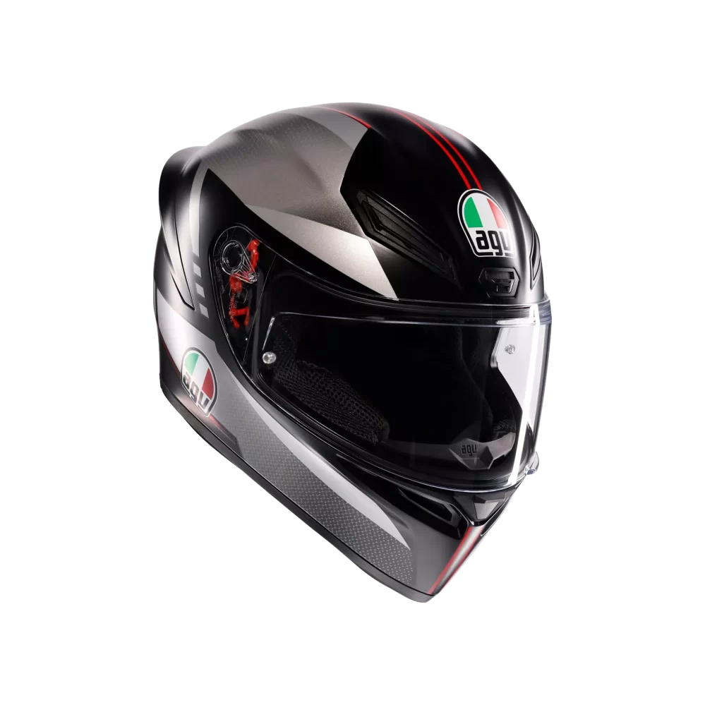 CASCO AGV K1 S LAP MATT BLACK/GREY/RED